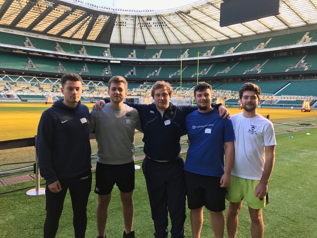 Great day down at Twickenham Stadium being educated on coaching in rugby! #uwsudragons #rfu #englandrugby #squadgoals