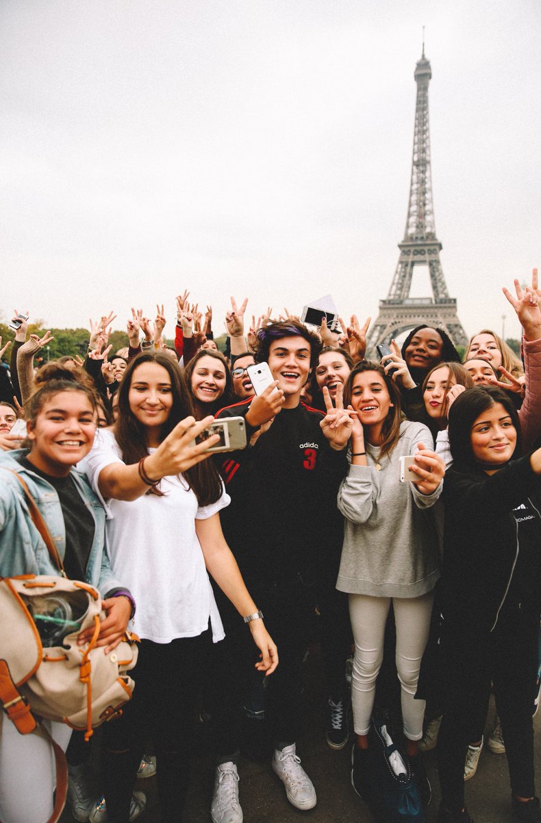 EthanDolan's tweet photo. was doin a lil photo shoot around Paris and ran into some really cool people. They showed me around a little and we hung out together😊 luv. https://t.co/xIu316S7fJ