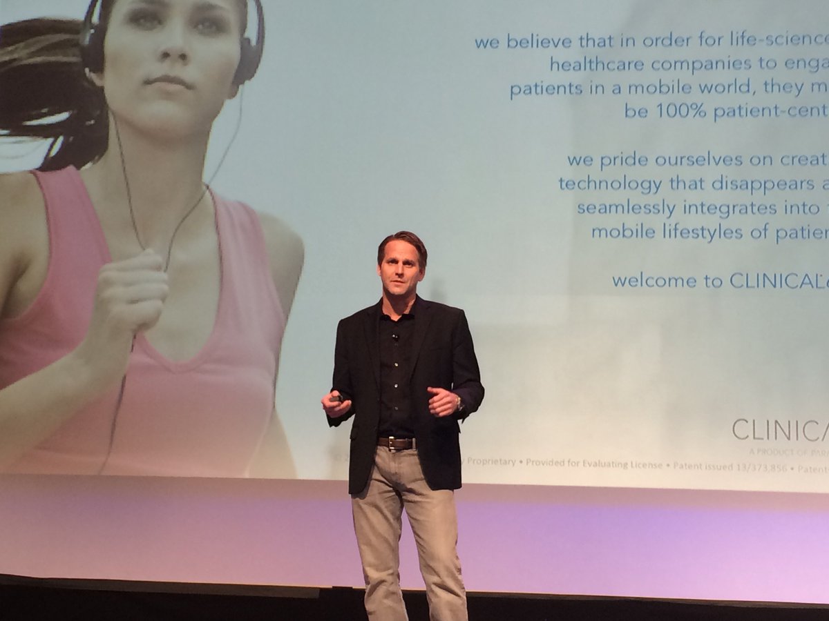 Live #CNSSummit 2016 Brad Pruitt <a href="/Parallel6/">Parallel 6 Inc.</a> <a href="/Clinical6mobile/">Clinical6</a> mobile platform enrolls, engages, and manages patients in clinical trials