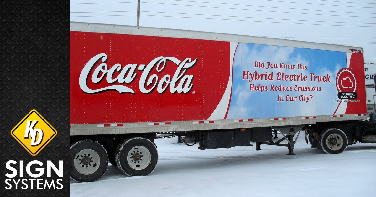 KdSigns's tweet image. 53 feet of #wrapped #goodness! #cocacola trailer wrap. Print and installation by KD Sign Systems.