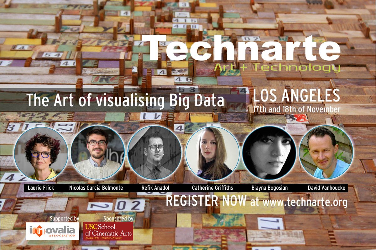 Technarte's tweet image. The art of Data Visualization bit.ly/2dubex8 See the full program, save your ticket and share your vision #BigDataArt #BigData #Art