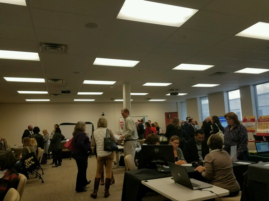 Welligent's tweet photo. The #HCBS fair in #NY is busy! Stop by & see Aprielle at #Welligent's booth in #Rochester! #EHR #MobileApps #NYEHR https://t.co/Pig3HtKBj8