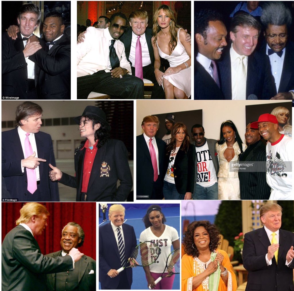 Yung_Sheppard69's tweet photo. Funny how all the black leaders &amp; entertainers schmoozed with Donald Trump for decades.

#TrumpInDetroit #ImWithHer #DraftOurDaughters https://t.co/q6NwkYZR2Q