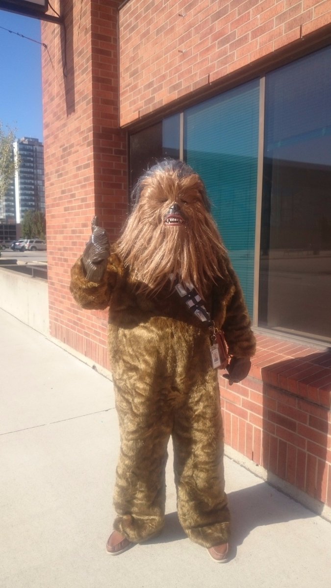 advgriffin's tweet photo. Just spotted Chewbacca by the downtown St. Clair campus #MayTheForceBeWithYou https://t.co/RuyCwa3tyO