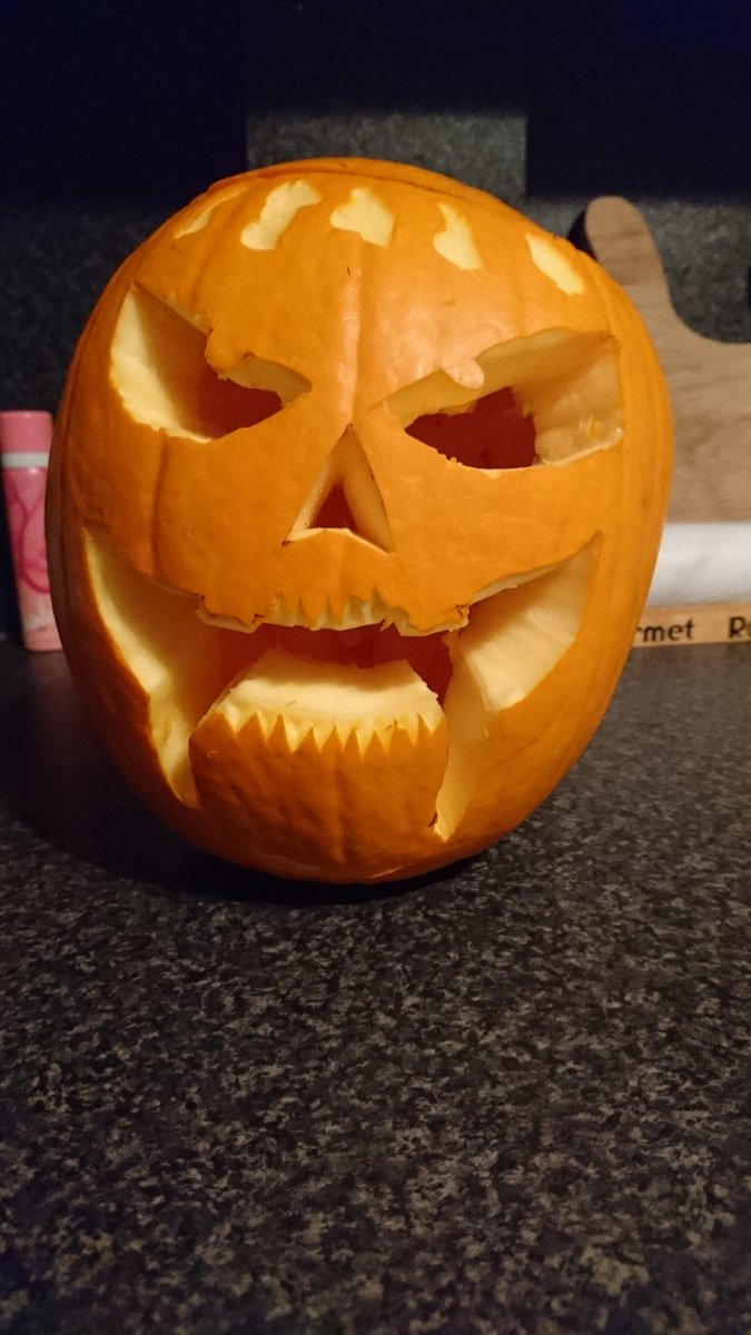 Got to carve a #pumpkin for #Halloween.