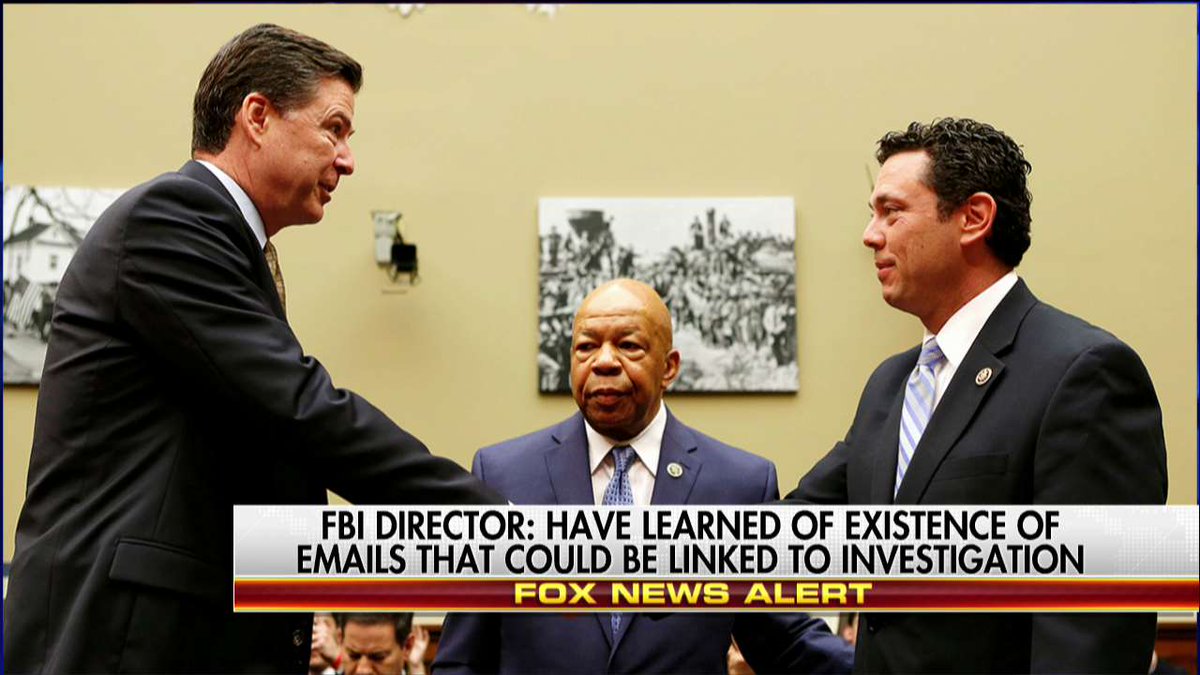 FoxNews's tweet photo. FBI Director: Have learned of existence of emails that could be linked to investigation. https://t.co/ywUTKAkB2X