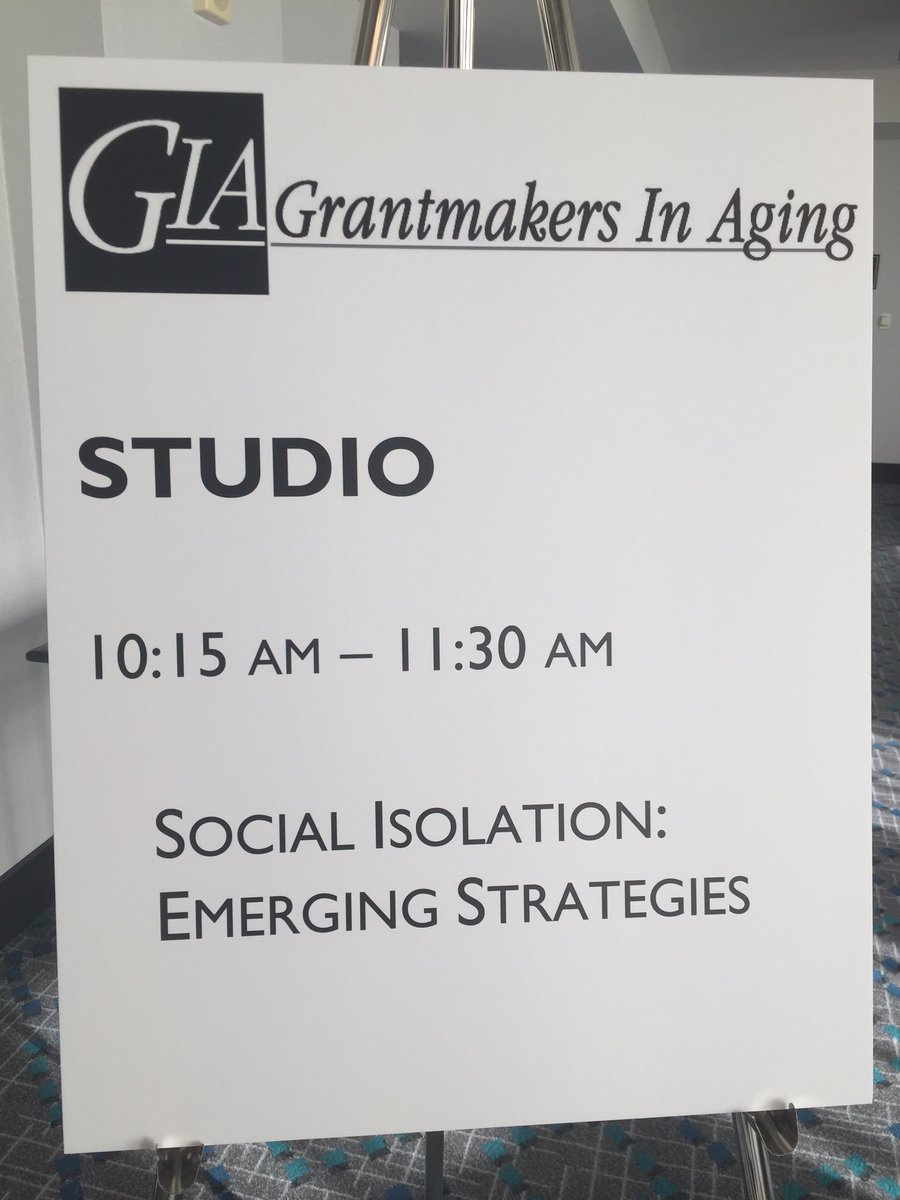 MettaFund's tweet photo. Excited for @GIAging session on #socialisolation #GIAging16 https://t.co/OTCJW45oz0