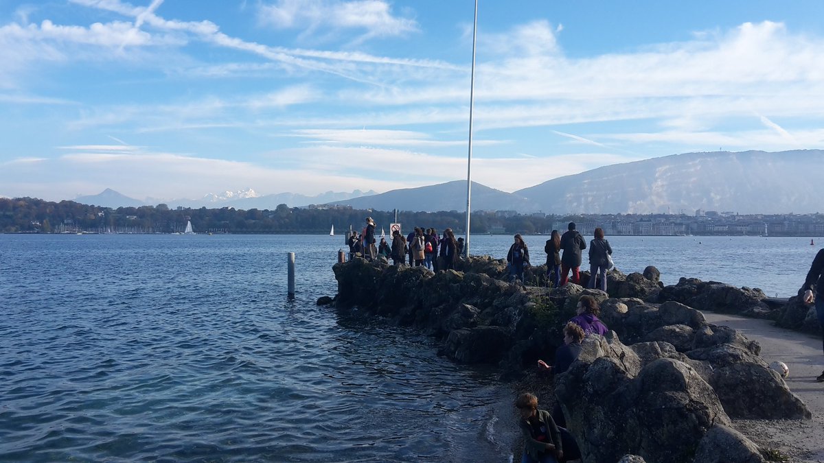 TheBarclaySch's tweet photo. Breath taking views across lake Geneva today. Students are being as wonderful as the view. #beingbarclay #cern2016 https://t.co/R9E34TKeRP