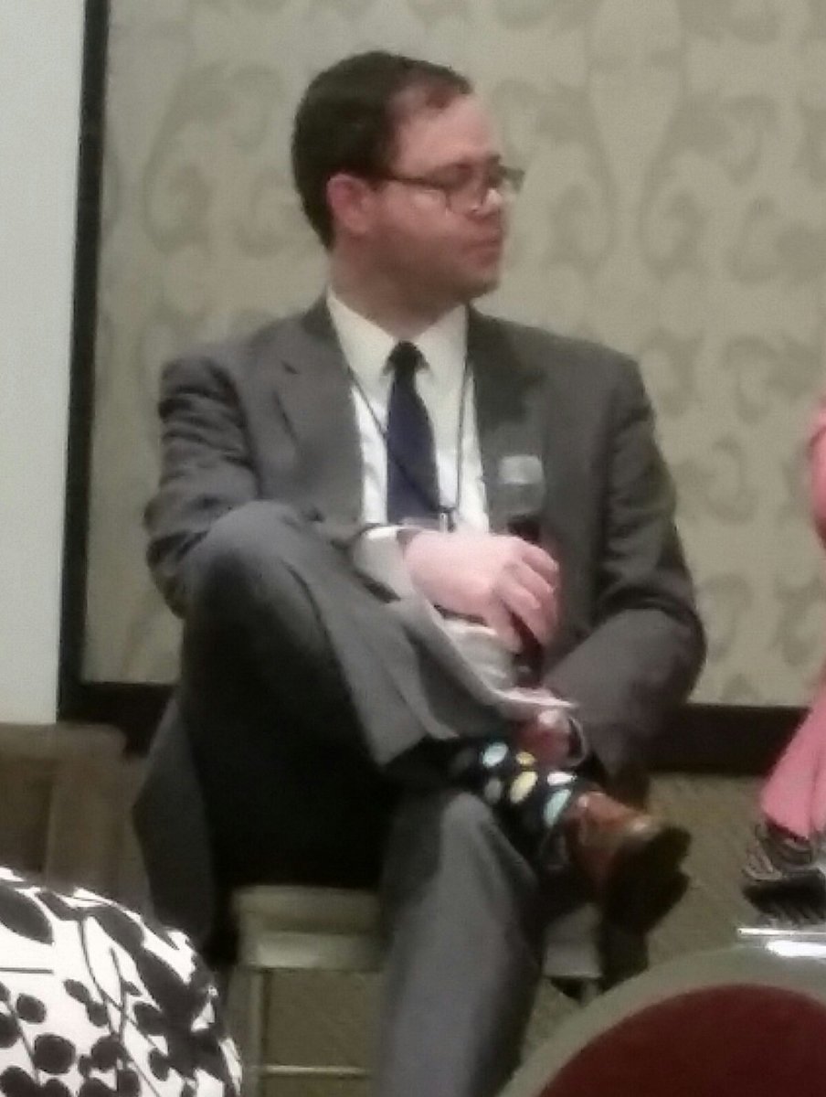 KLaflammeEFH's tweet photo. Colin of @GIHealth is a bright spot in the field of aging philanthropy. Check out those socks! #GIAging16 https://t.co/sObd1zvmXy