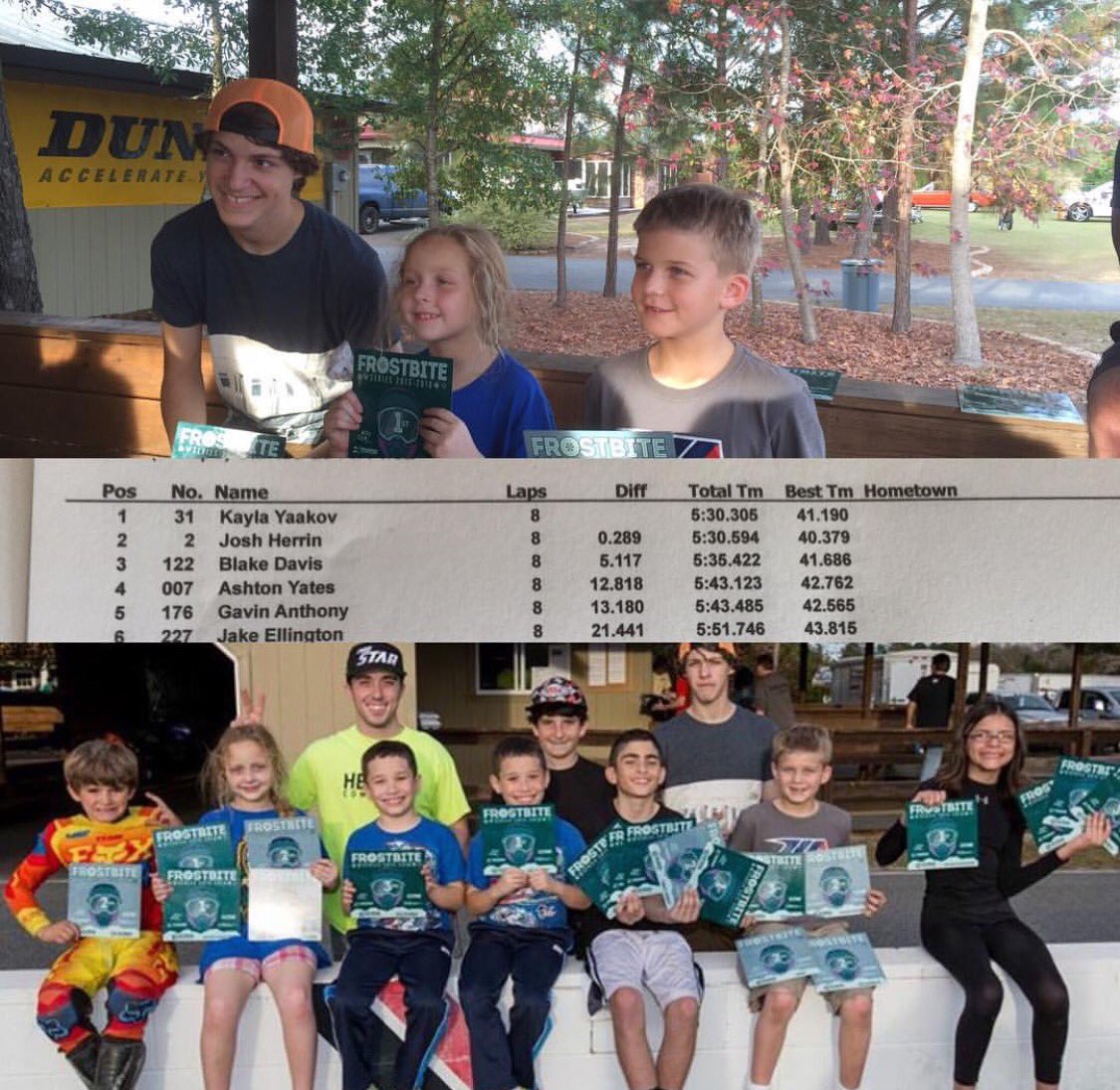 December 16, 2015
I had a great time racing at the Herrin  Compound. I won 2 races and beat Josh in the Middle Weight race.