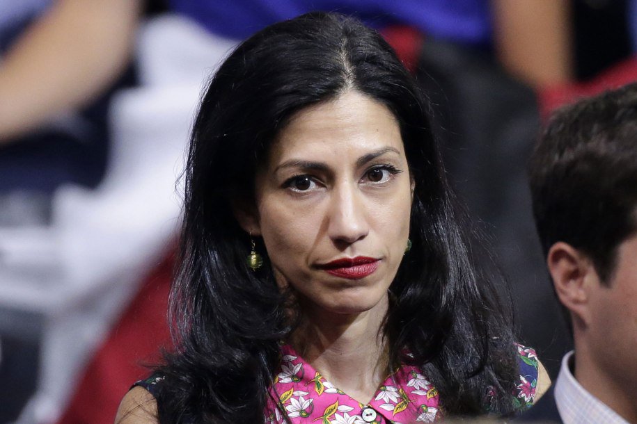 The FBI found Huma’s emails on a laptop she shared with Weiner. 