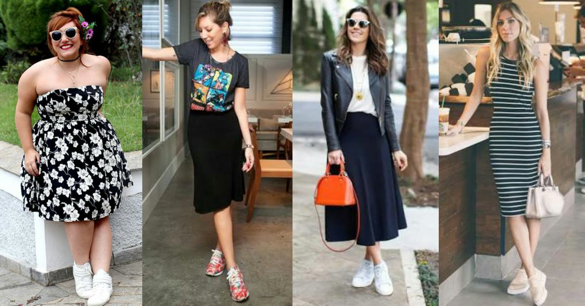 toquedegata's tweet photo. #Tênis + #vestido👗👟 + de 50 #looks incríveis que te farão combinar essa dupla  hoje mesmo https://t.co/M53uqngCEz https://t.co/PWoiOQPKBJ