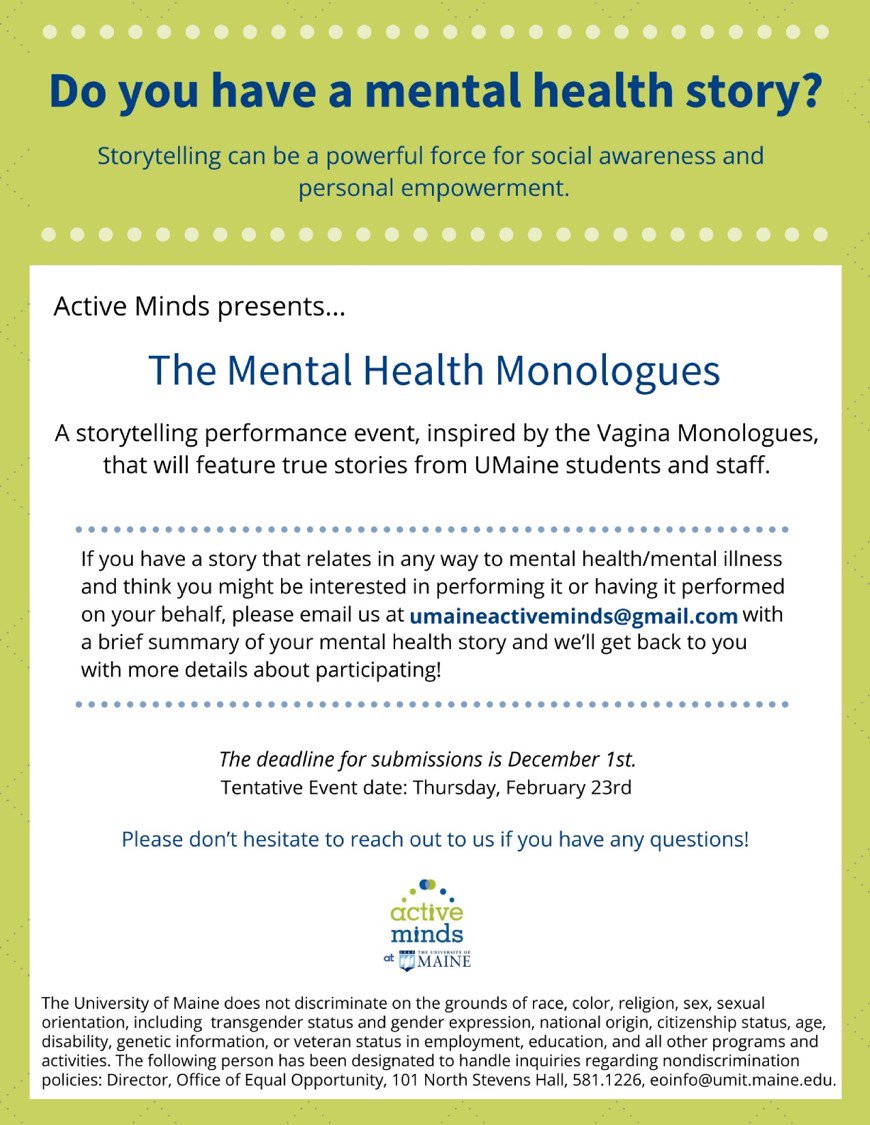 Do YOU have a mental health story!?