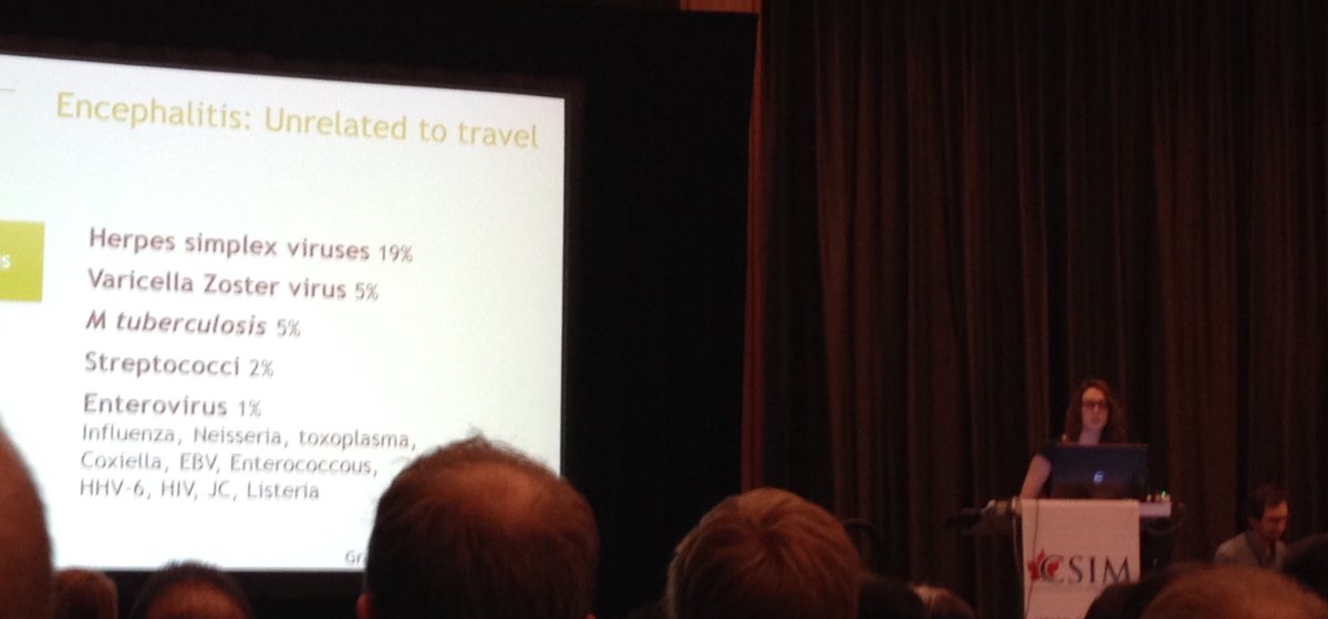 rahimkachra's tweet photo. Great talk by @ShannonRuzycki on encephalitis in a returning traveller! I even learned a new word! #carphologia #OslerKnowsAll #CSIM2016 https://t.co/5zc9Vaqbwp