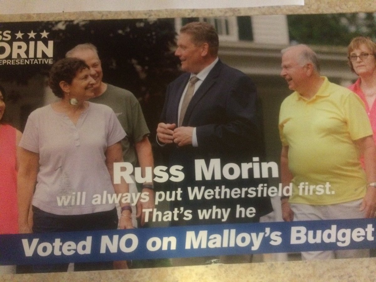 WethersfieldDTC's tweet photo. Republicans are saying Russ is too close to Malloy? @MorinRuss has always had always had the independence to put #Wethersfield first. https://t.co/twHXuDga91