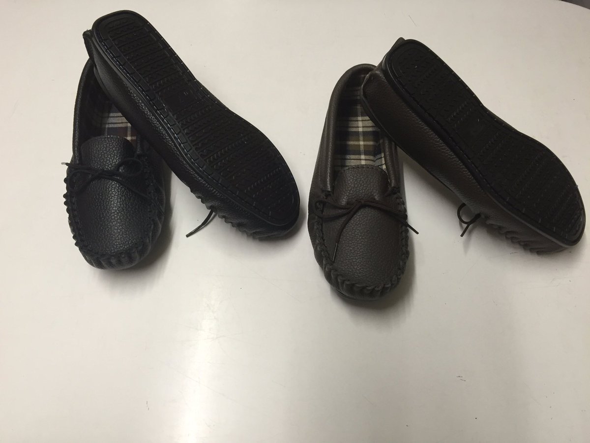 Gents leather moccasin slippers