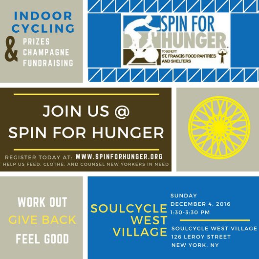 AdelhardtConstr's tweet image. Join Us #causeitfeelsgood #StFFP @SpinForHunger #spinforhunger #NYC #SoulCycle