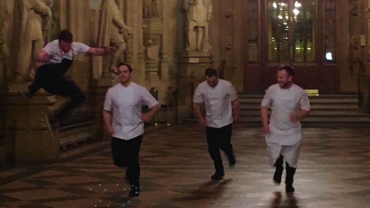 TommyBanks8's tweet photo. We did it!! So humbled!! 3 amazing chefs and good friends too. #jumpforit https://t.co/hxhWW1EmzF