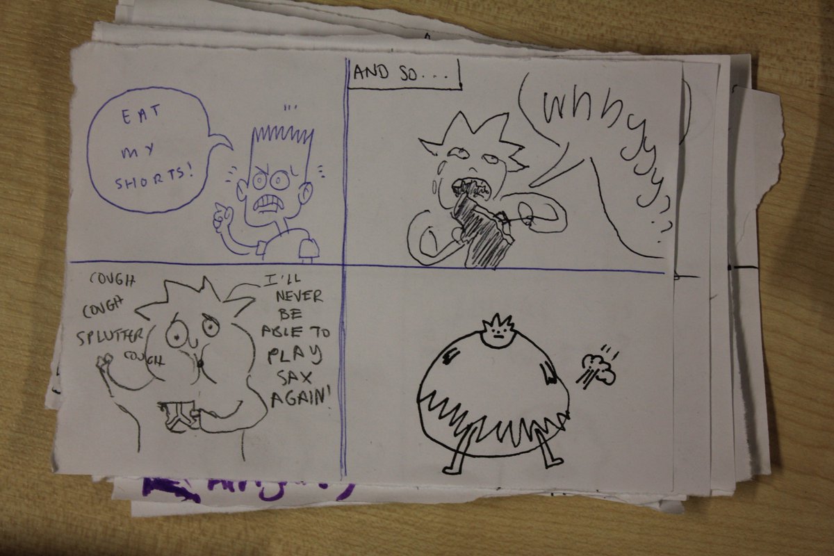 ToiyiTomMort's tweet photo. Possibly my favourite of today's @dirtyrottencomx #6mincomix workshop... https://t.co/1lA4bLF8QZ