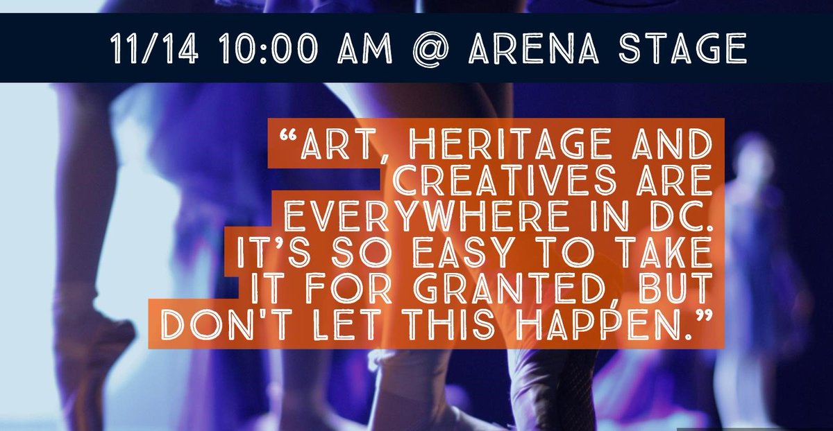 ArtsActionDC's tweet photo. You define DC’s Cultural identity!!! Share your creative vison for the future. 11/14 - 10 am @arenastage. RSVP Now: https://t.co/BQ3hUfI1I0 https://t.co/LvVWdopBTX