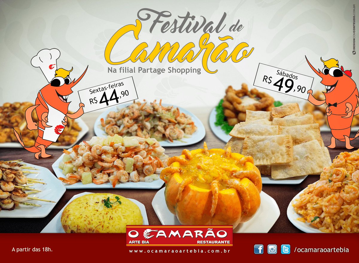 designeconteudo's tweet photo. Sexta-feira é dia de #rodízio de #Camarão no #Partage S.Gonçalo! Hoje e amanhã #loucosporcamarão #horadafome #amocamarão #resenha #Ocamarão https://t.co/1dACzuZLfS