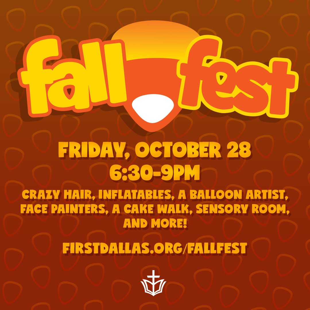 firstdallas's tweet photo. T-4 hours until FALL FEST! #FirstFallFest https://t.co/6WquBGs2G1