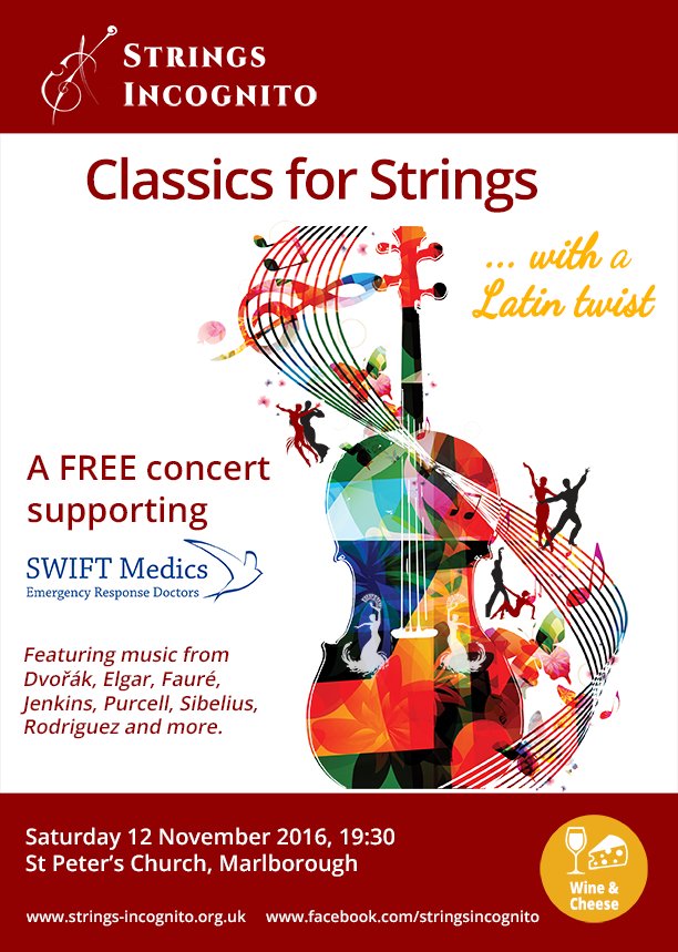 stringincognito's tweet photo. Join us on 12/11 for music, cheese and wine. It's free, and your donations will help  @SWIFTMedics  save lives. https://t.co/zg5iu9u46v https://t.co/UrSzSBrbgd