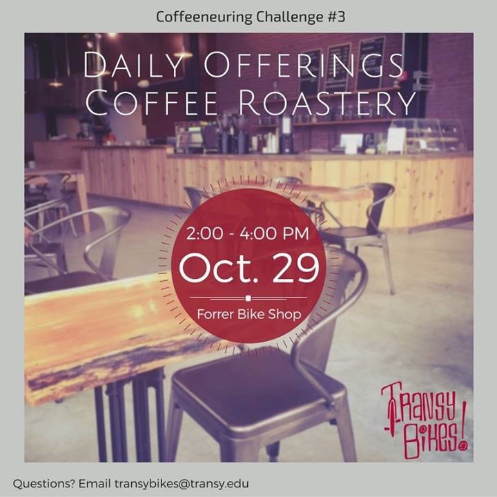 Transy_Bikes's tweet photo. #coffeeneuring part 3. Tomorrow. 2PM. https://t.co/pXON8dmW8f