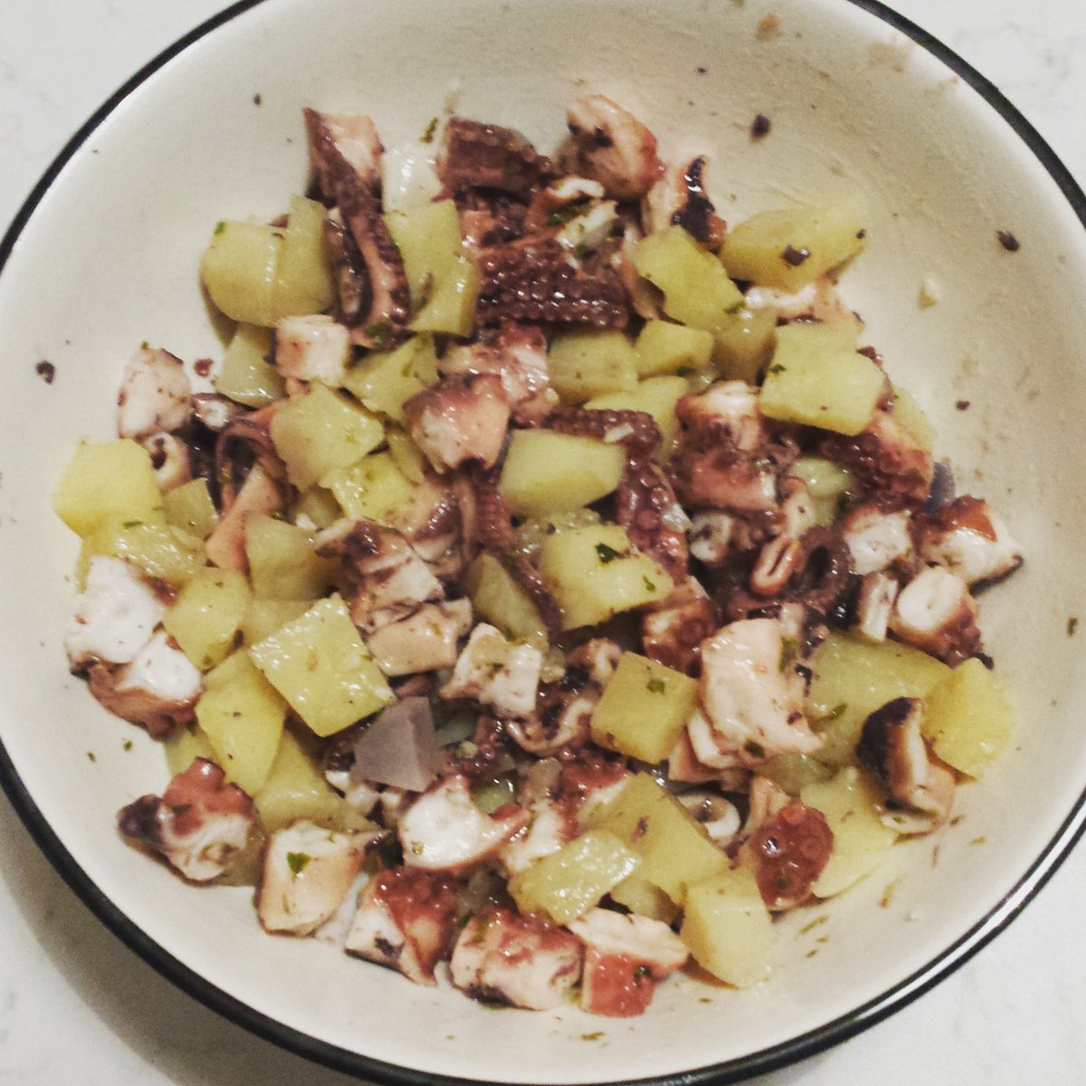 FedePriv's tweet photo. Deliziosa 😊insalata tiepida polpo e patate @Bimby_Ricette_ @BimbyItalia @RicetteBimby https://t.co/jFmF7wKFXh
