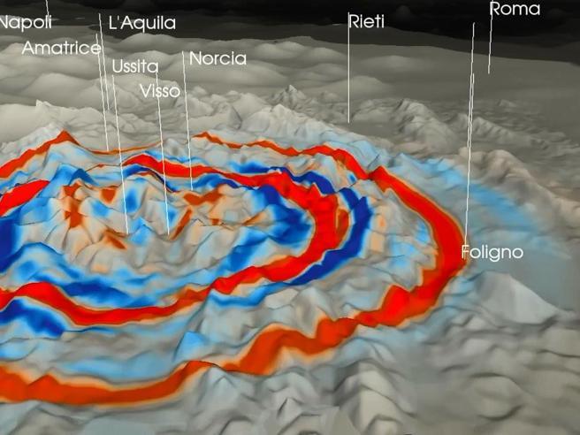 Corriere's tweet photo. Terremoto, ecco come si è propagata l’onda sismica: la simulazione https://t.co/lhPsTRZyUU https://t.co/iQnK3wzSlr