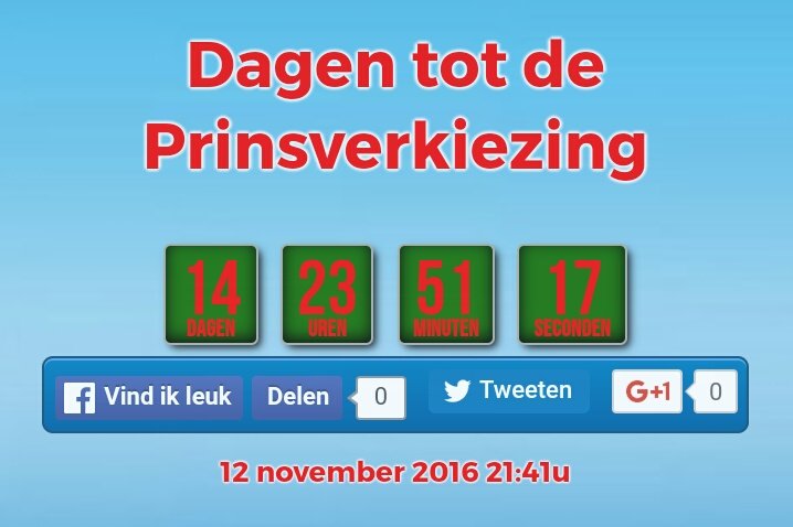 SPARRENRIJCK - Nog even volhouden tot #prinsverkiezing