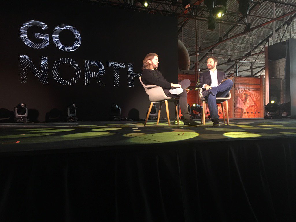 StackhouseJohn's tweet photo. Entrepreneurs shd spent 1/3 of their time o/s office: Garrett Camp #gonorth https://t.co/HaQOAEgSxm