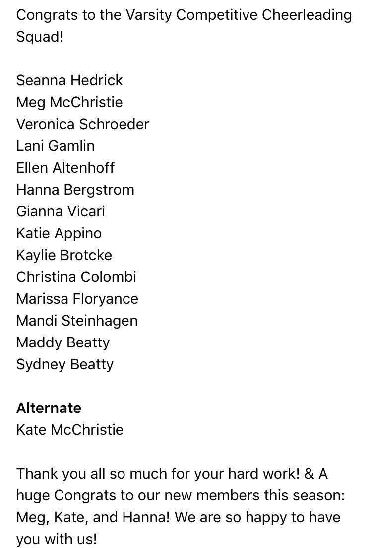 BCHS V. Cheerleading tweet media