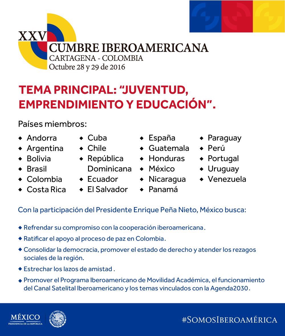 ESanchezHdz's tweet photo. El Pdte. @EPN participa en la XXV #CumbreIberoamericana. El tema principal es “Juventud, emprendimiento y educación” #SomosIberoamérica https://t.co/gDe9Y4WOal