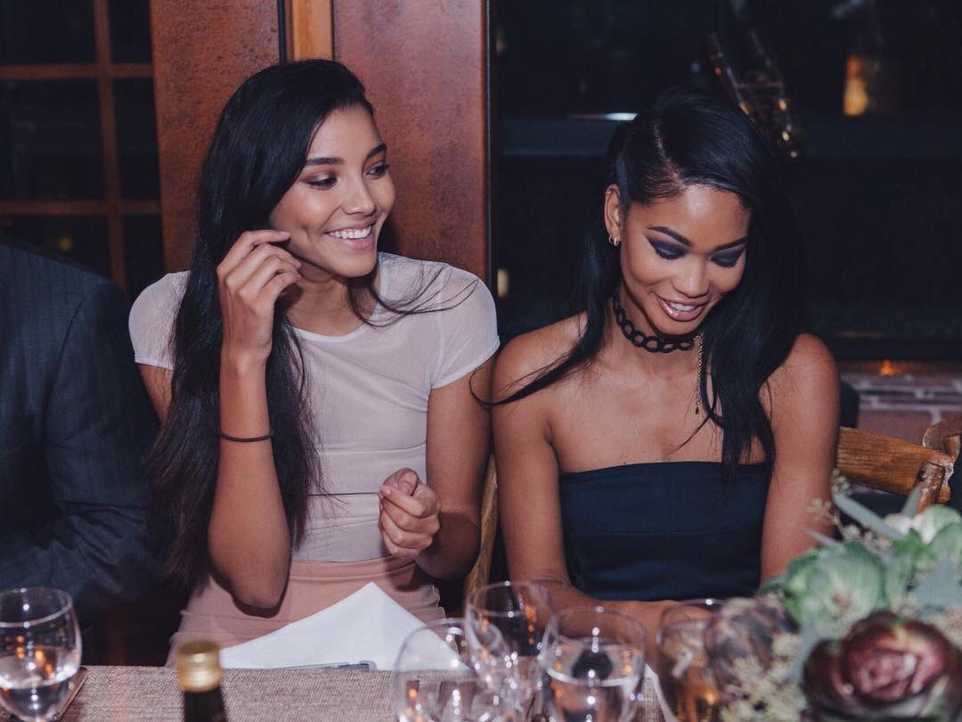 Chanel Iman Daily on Twitter: "Chanel Iman w/ Nickayla Rivera at a GQ x