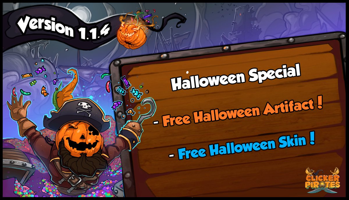 ClickerPirates's tweet image. Are you ready for Halloween? We've got an update for you! 🎃 #halloween

Android: goo.gl/StFUfI
iOS: goo.gl/8z8O0Q