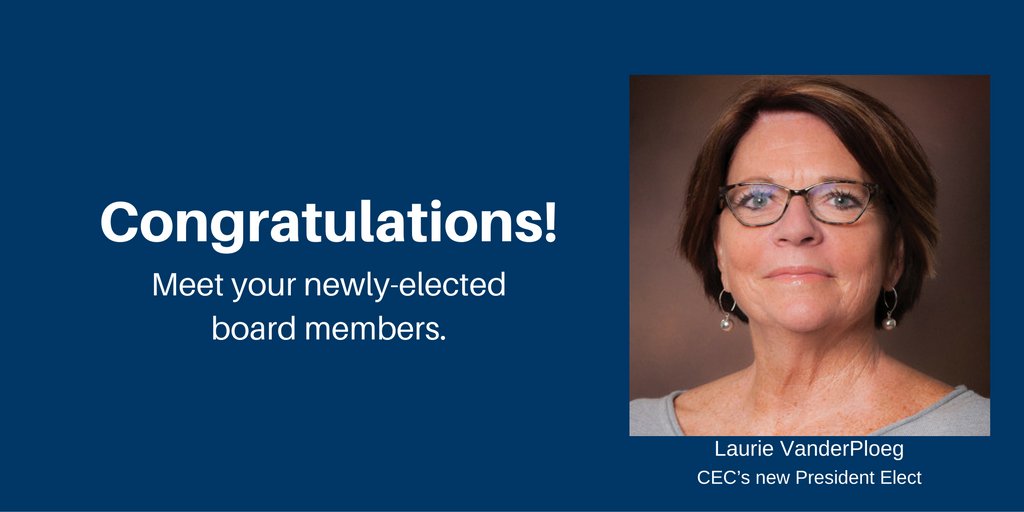 Congratulations to all the newly-elected board members. Meet CEC's newest board members: ht.ly/jb5h305DufY
