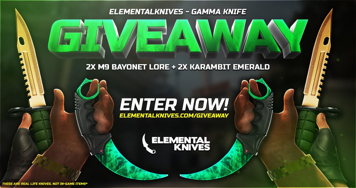 ElementalKnives's tweet image. ElementalKnives.com/Giveaway

We are giving away a couple of our new knives!

RT + Follow
Use the link above for more ways to enter!