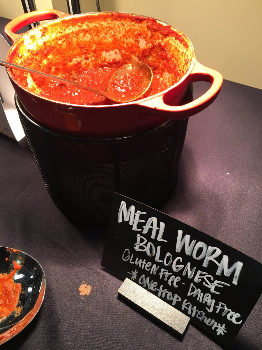 FarmersDiet's tweet photo. What's the future of sustainable food? How about meal warm bolognese. Sound gross? It was DELICIOUS!!! @FoodBytes @OneHopKitchen https://t.co/uZ1nZDRgxO