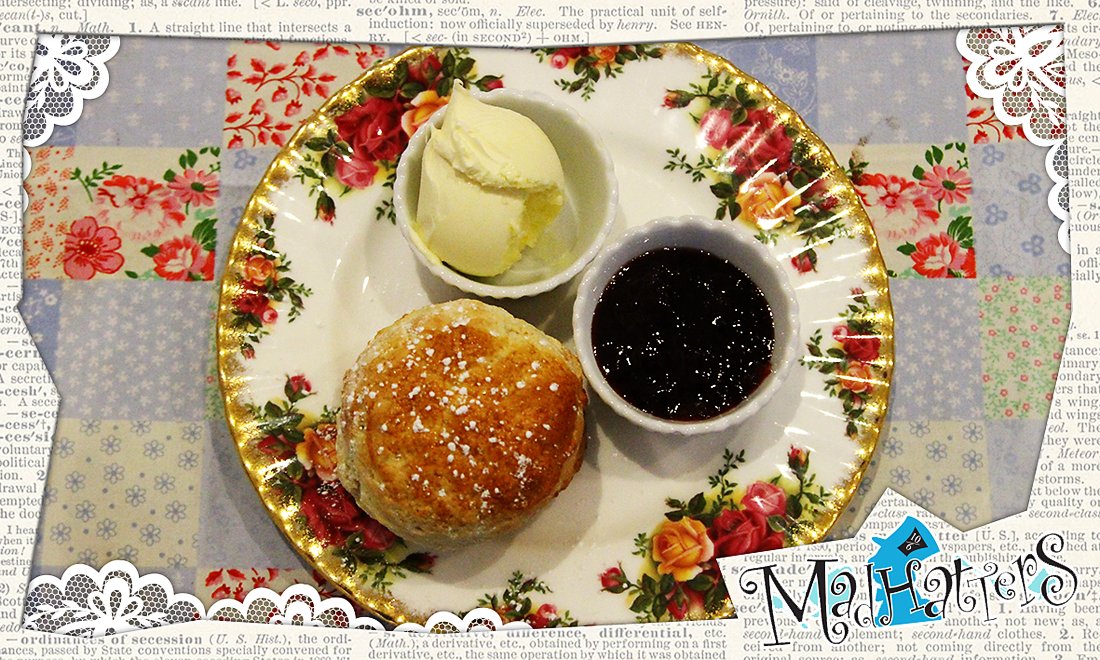 MadHattersSOS's tweet photo. Love Cream Tea? Have a pot of your favourite blend, scones, preserves and clotted cream all for £5.25 #CreamTea https://t.co/0DqzRDfBP6