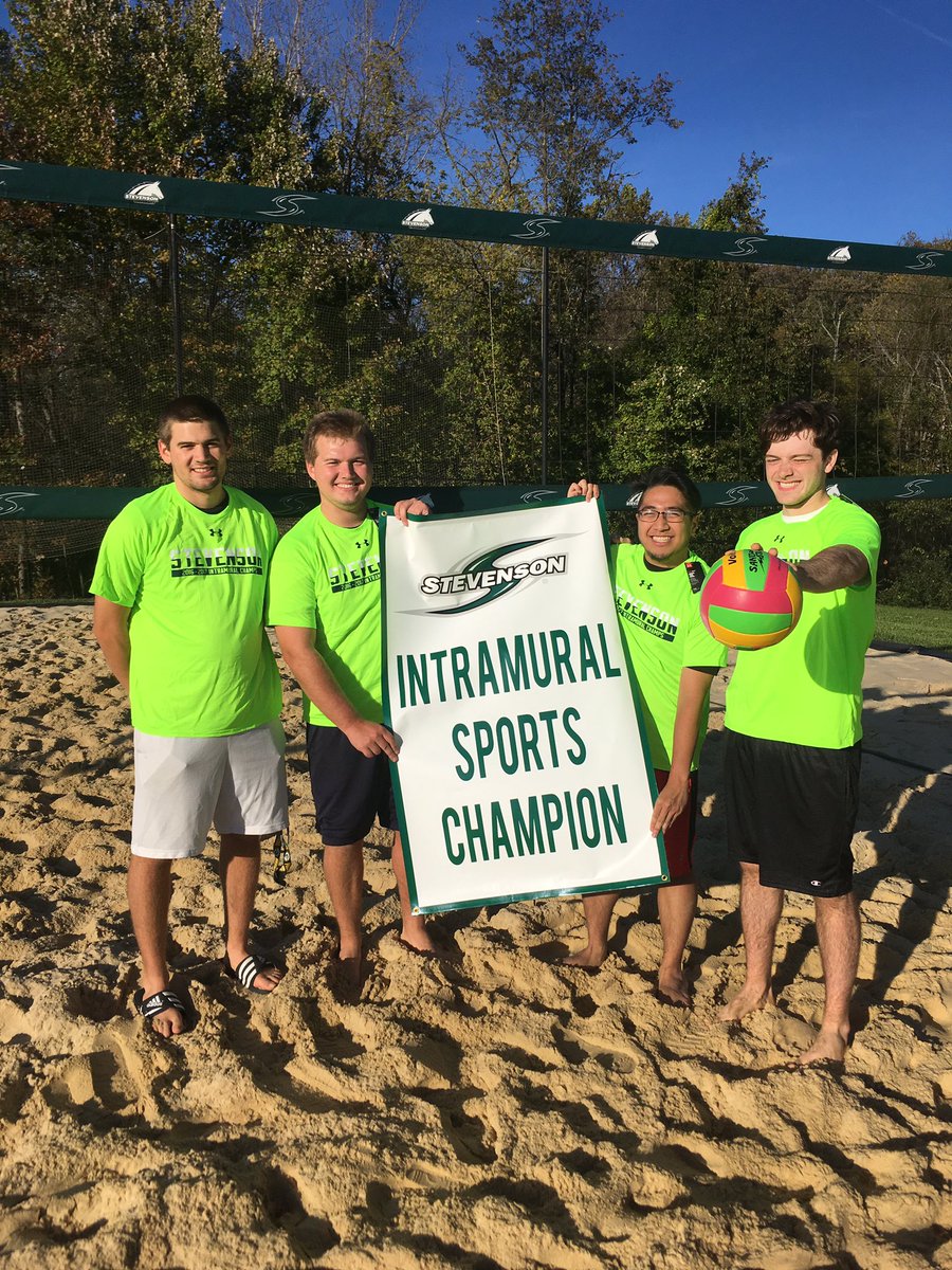 StevensonRec's tweet photo. Congrats to the Frat Groves your 2016 SU Men's Beach Volleyball Champions!!!! #thoseshirtsthough #SUIM #theybeatastaffteam https://t.co/Mzf6U7GQT1