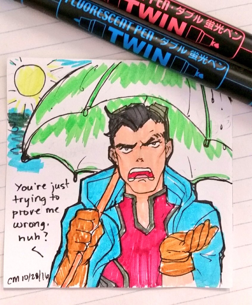 ArtByCelyne's tweet photo. When they say it's supposed to rain in sunny California. @AtlasReactor #workadoodle https://t.co/P28RyxdV7D