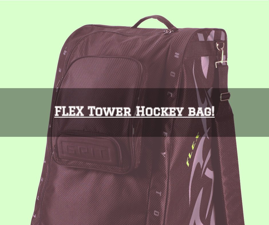 This hockey bag is an hybrid; your choice if you want to carry or wheel it. Regardless, it gets the job done!! #playwithGRIT #FlexTower