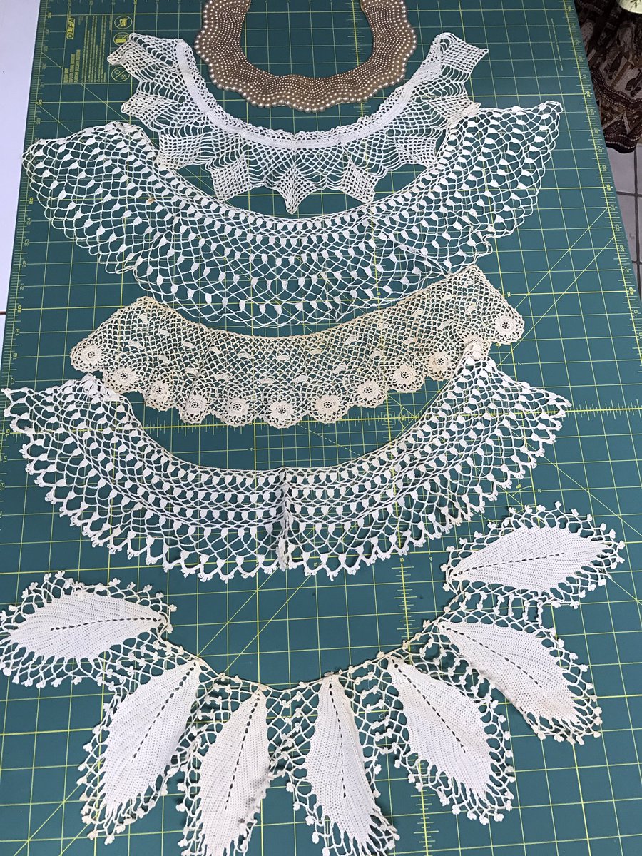 SewPlayful's tweet photo. These all belonged to my grandmother Glenora. I bet Ruth Bader Ginsberg would be jealous. #SCOTUS https://t.co/ErV5v0nopl
