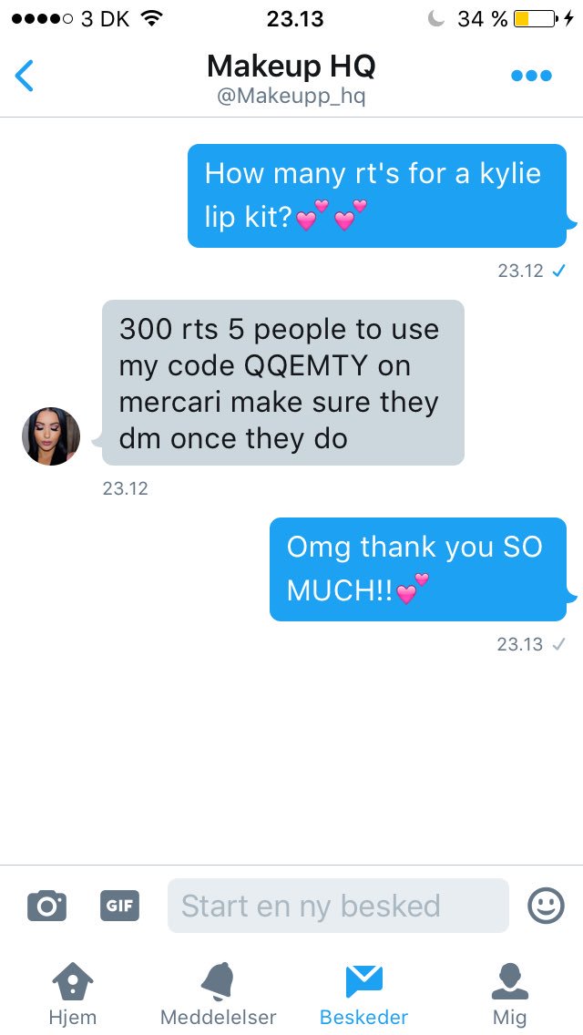 selqueenator's tweet photo. GUYS PLEASE RT!!! I RT BACK!
I need 300 rt's and 5 people to use the Mercari code on the picture! Please dm @Makeupp_hq when done!💕 https://t.co/YqUDtWSIQm