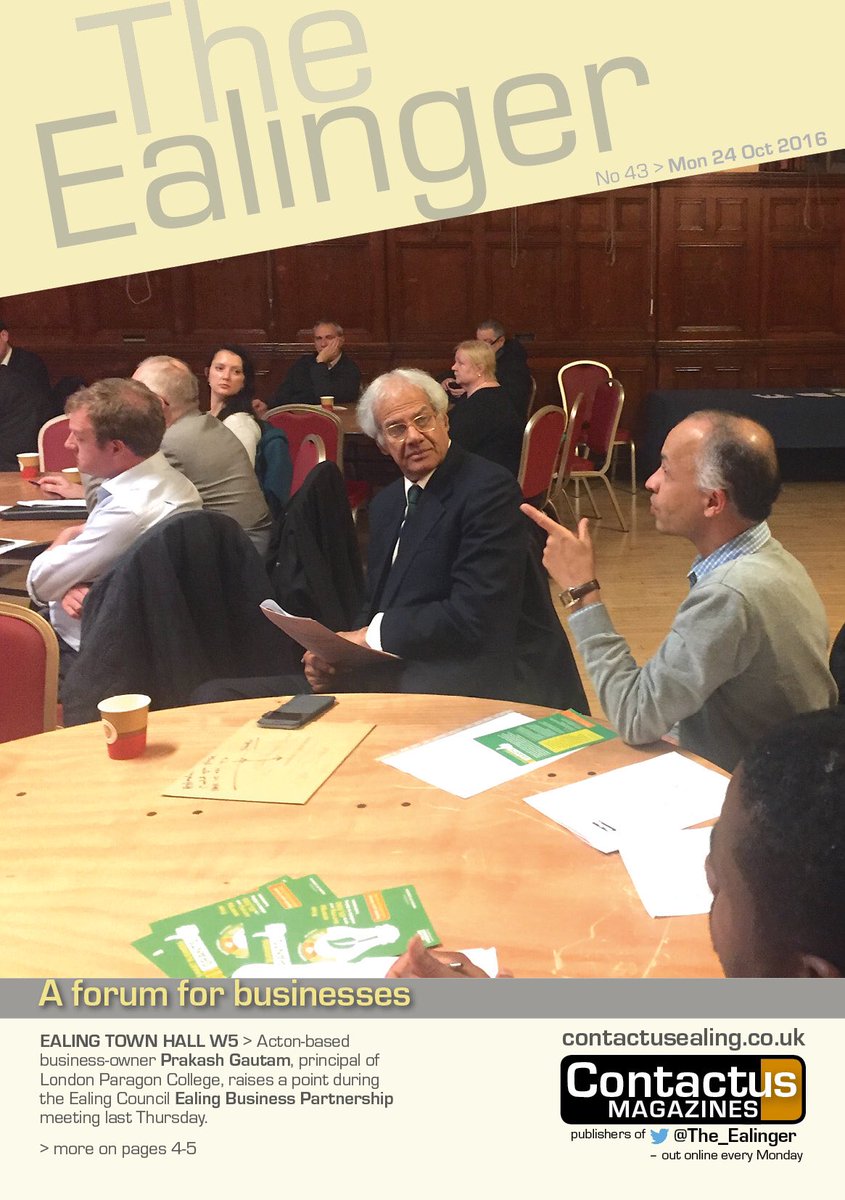 The_Ealinger's tweet image. Last look back on The_Ealinger #Issue43 #24Oct - Ealing Business Partnership @EalingCouncil meeting issuu.com/contactusealin… #Ealing