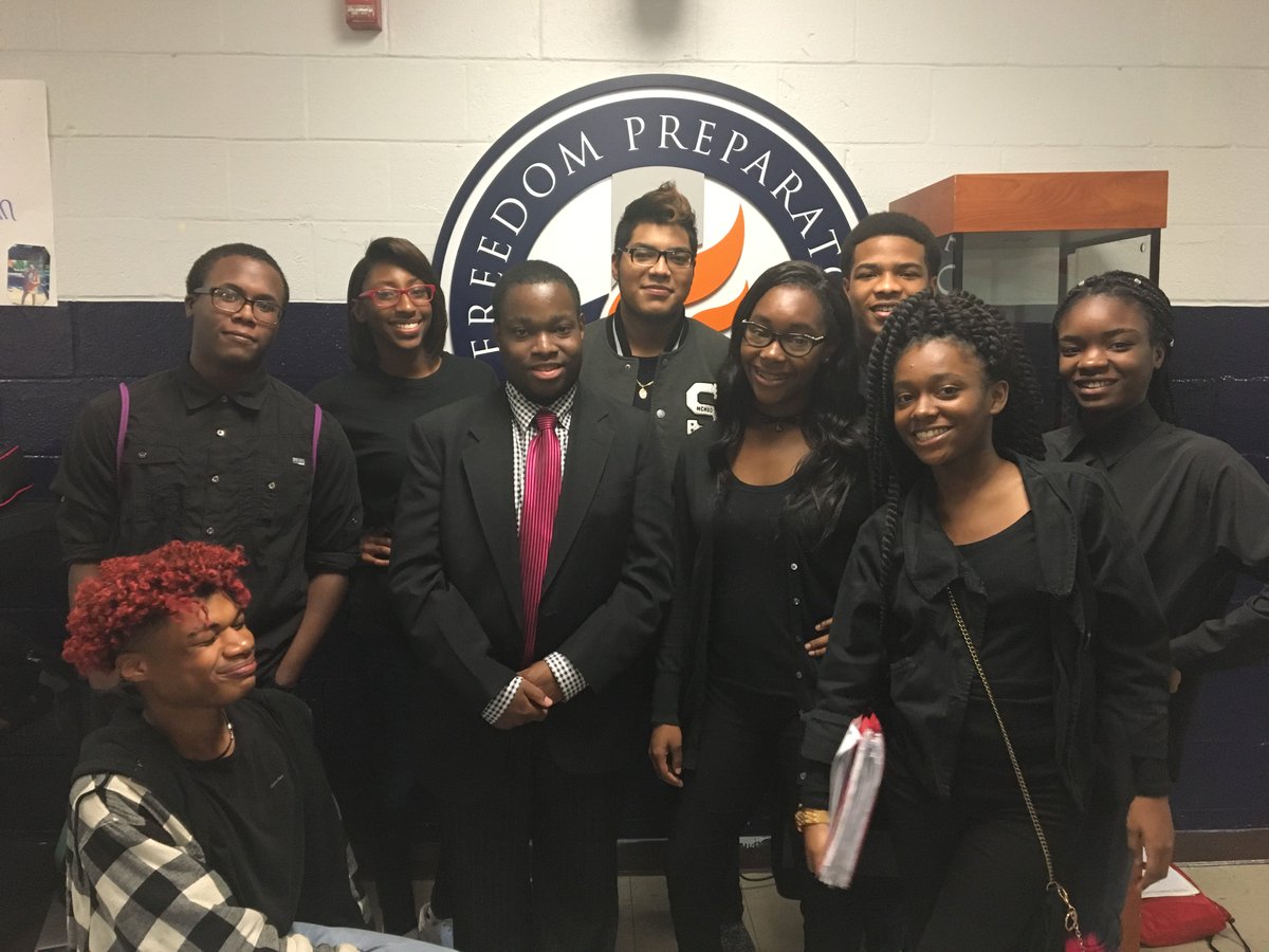These HS students are standing up for #justice! #BLACKOUT day during #SpiritWeek, showing support and solidarity in the fight for #equality!