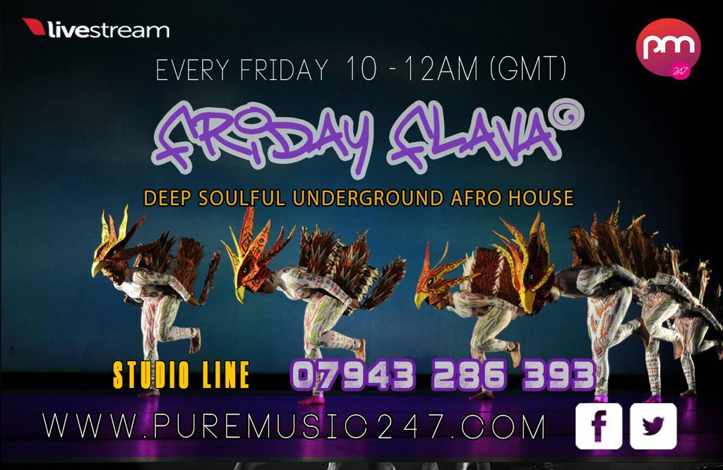 Anthonyjay81's tweet photo. Friday Flava Show  #HouseMusic #soulfulhouse #UndergroundAfroHouse #Puremusic247 #InternetRadio @PureMusic_247 https://t.co/zWs3dgb0KQ