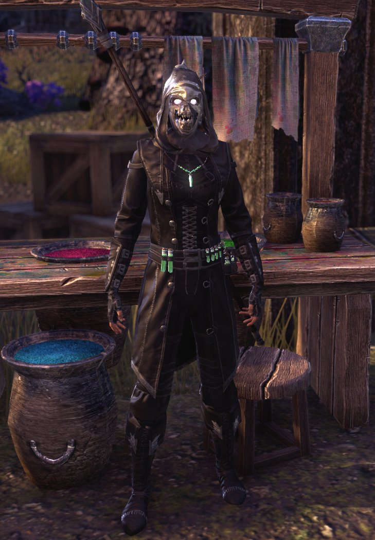 TESfangirrl on Twitter: "&amp; Scarecrow Spectre Mask looks sick w/ the Toxin Doctor Costume! #TailoredInTamriel #WitchesFestival #ESOTU (Thanks Afafrenfere for mask!) https://t.co/L5CfWWF27S" Twitter