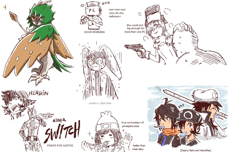 Starting to work on that short manga. Also some doodles for the past day. 
